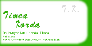 timea korda business card